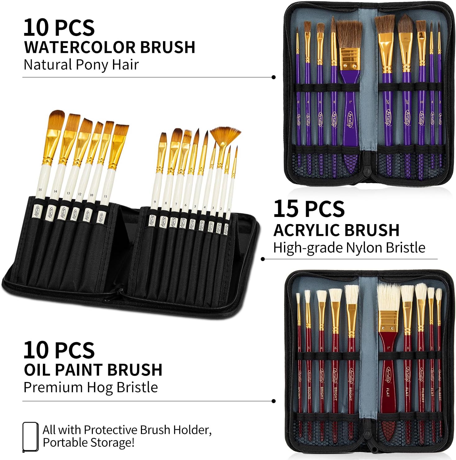 Professionelles 187-teiliges All-in-One-Malset mit Staffelei aus Aluminium und Buchenholz, 96 Acryl-, Aquarell- und Ölfarben, komplettes Malset für Erwachsene, Künstler und Anfänger